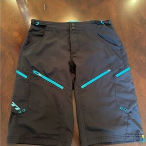 Yeti Men's Black Active Shorts with Teal Accents